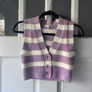 For Love & Lemons Maud Crop Sweater Vest